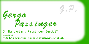 gergo passinger business card